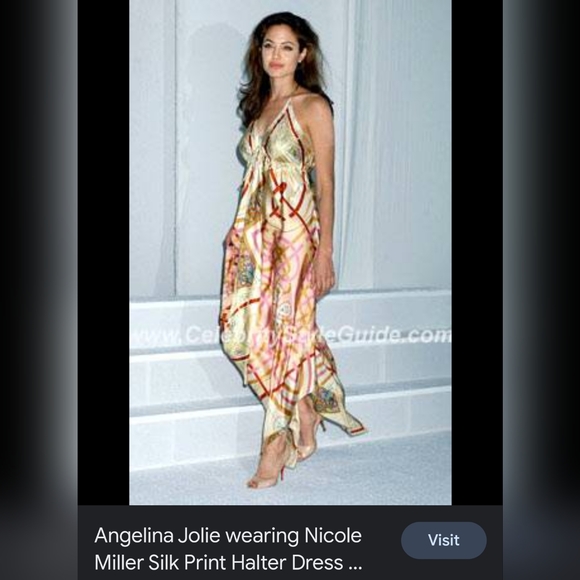 Nicole Miller 100% Silk Asymmetric Maxi - Picture 9 of 9